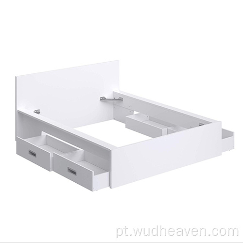 4 gavetas cama de casal cama quadro com cabeceira